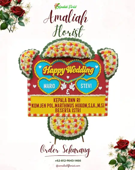 Papan Bunga Pernikahan Pringamba